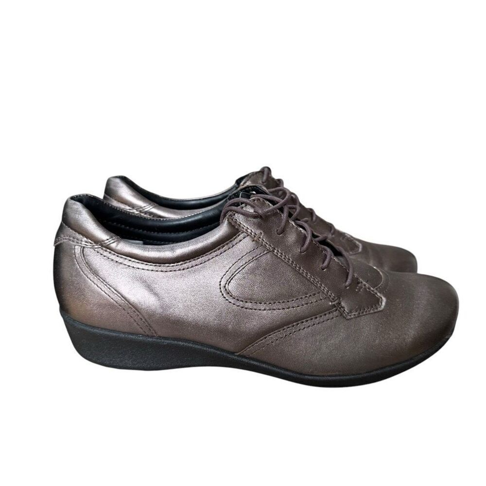Drew Prague Comfort Shoes Leather Loafer 10.5 extra wide WW Wedge Orthopedic New